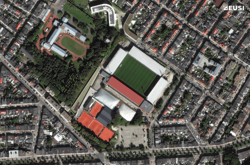 Satellite image of the Olympic Stadium in Antwerp