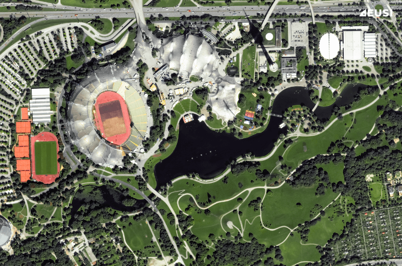 Satellite image of the Olympic Stadium in Munich