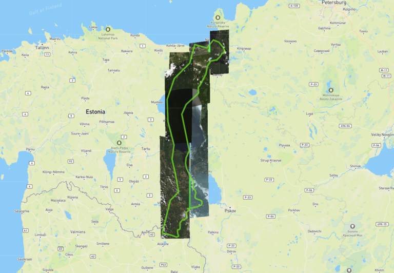 Satellite images over Estonia-Russia border