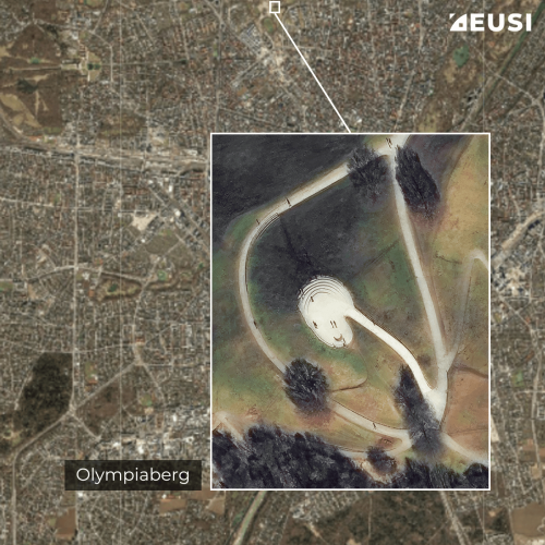 Satellite image of Olympiaberg in Munich