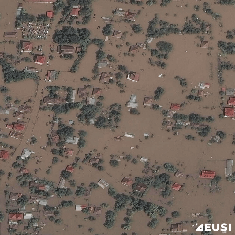 Floods in Koskinas, Greece. | Satellite imagery © 2024 Maxar Technologies Provided by European Space Imaging