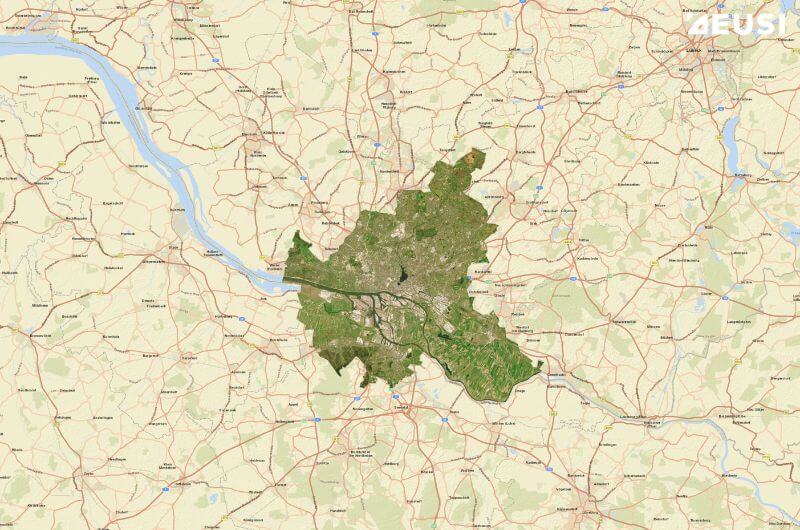 Satellite map of Hamburg