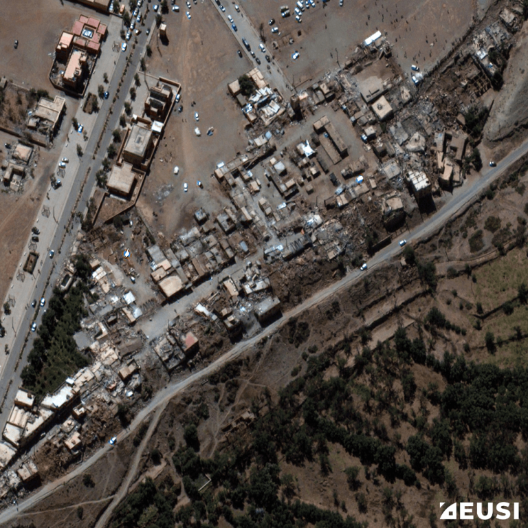 Satellite image of earthquake damage in Morocco