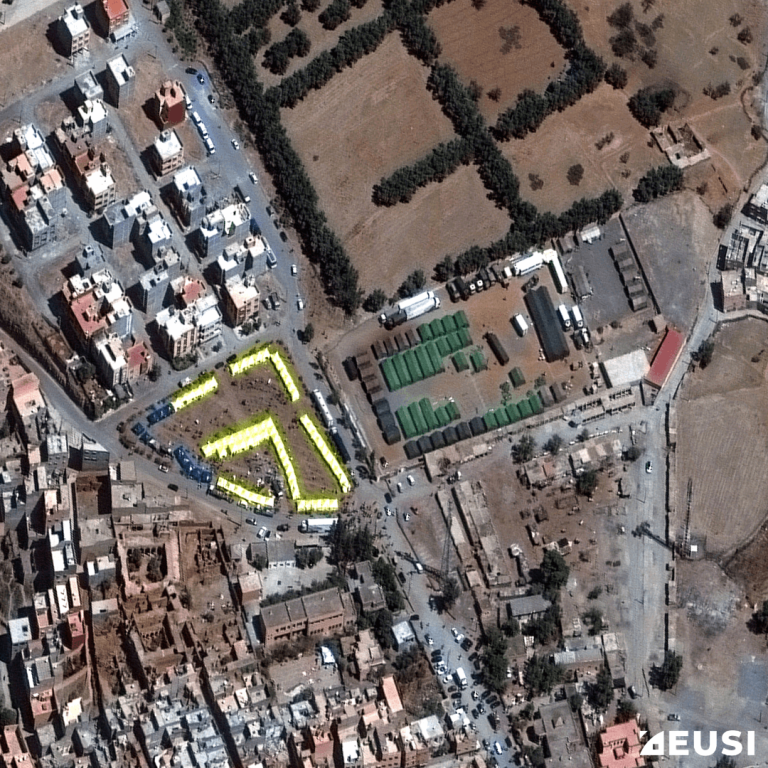 Satellite image of earthquake damage in Morocco