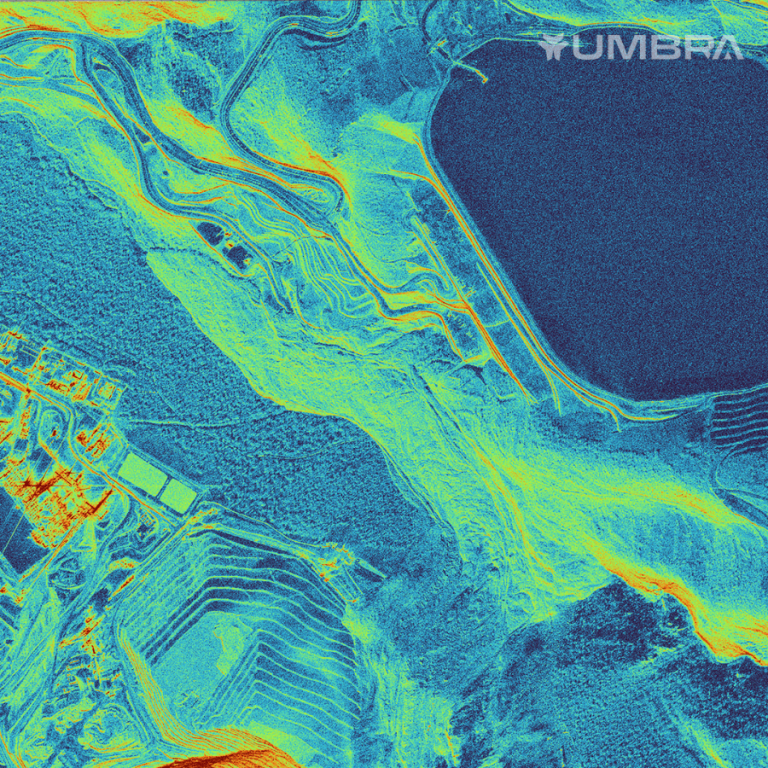 SAR satellite images of the landslide at the Copler gold mine, Turkey